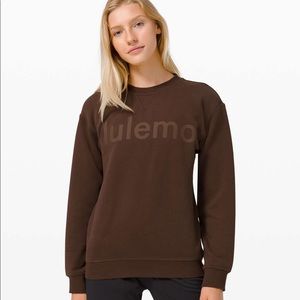 Lululemon brown earth all yours crew graphic